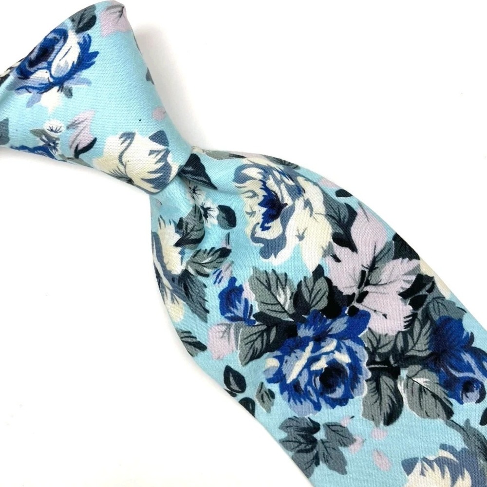 Floral Tie cotton Men's Necktie Skinny 3"x58"